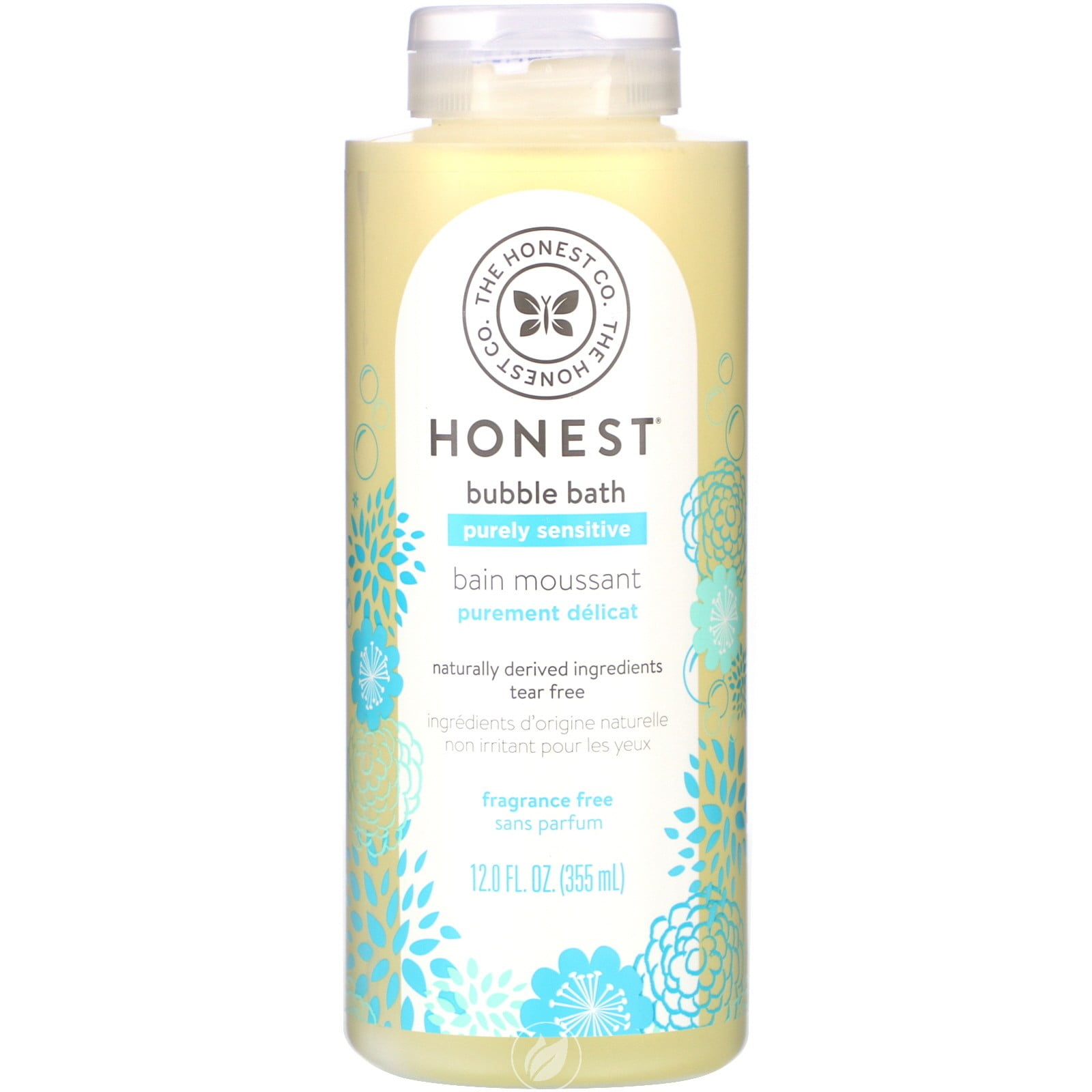The Honest Company, Purely Sensitive Bubble Bath, Fragrance Free, 12.0