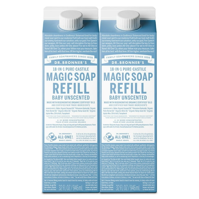 Recarga de jabón líquido Dr. Bronner's Magic Soap-Pure-Castile
