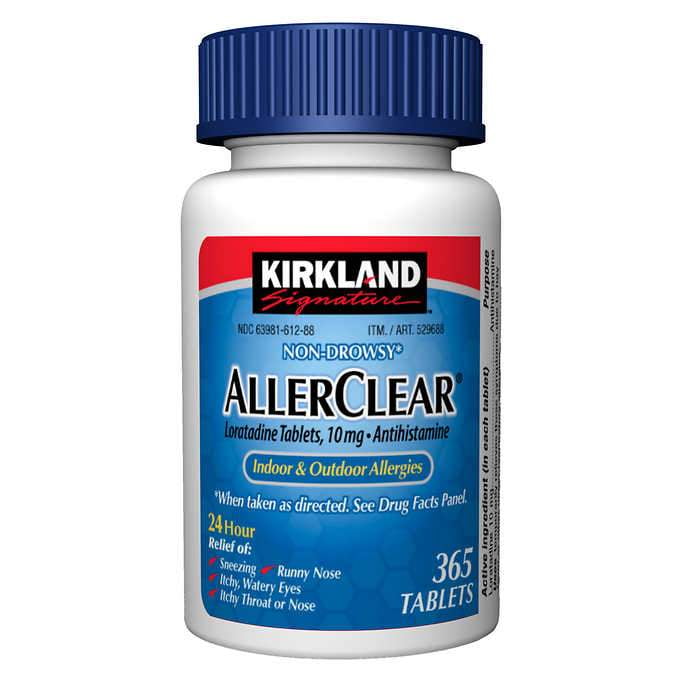 Kirk land Signature Non Drowsy Allerclear Loratadine Tablets
