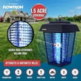 thumbnail image 2 of Flowtron Electric Bug Zapper, 1.5 Acre Outdoor Insect Killer, Dual 40W UV Bulb, 5600V Grid (Blue), 2 of 8