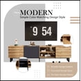 thumbnail image 4 of Modern TV with 3 Cabinets& Open Shelves, Color-matching Media Console Table for TVs, 4 of 19