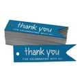 thumbnail image 1 of Inkdotpot Silver Foil Paper Hang Tags Thank You For Celebrating With Me Birthday Favor Tags 50 Pieces, 1 of 6