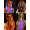 1pc Butterfly Led Light Up Fiber Optic Hair Extension With 7 Color