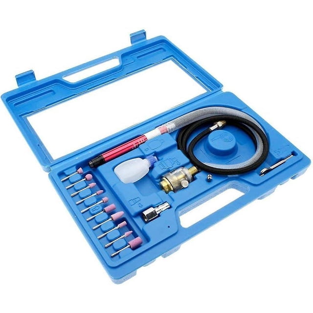 56000 RPM 90psi 1/8'' Air Micro Grinder Kit Mini Pencil Polishing Rotray Cutting Tool Kit 17pcs