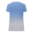 thumbnail image 4 of Tittly T Shirts for Women Spring Tops for Women Short Sleeve Womens Tops 2025 Spring Neck Casual Print Tunic T Shirts Womens Tops Tshirts Shirts Basic Tees Light Blue XXL, 4 of 5