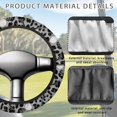 thumbnail image 4 of Jeiento Leopard Print Golf Cart Steering Wheel Covers Golf Ball Print Golf Cart Steering Wheel Cover for Club Car Stretchable Universal Fit Boat Steering Wheel Cover Protection, 4 of 7