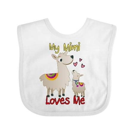 

Inktastic My Mimi Loves Me Llama Boys or Girls Baby Bib