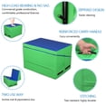 thumbnail image 3 of Matladin Gymnastics Cheese Wedge Incline Mat,  Small Size 32.7"x 23.6"x 13.4" Gym Fitness Training Mat, Blue+Green, 3 of 6