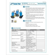 Tsurumi HS2.4S Manual Electric Semi Vortex Submersible Trash Single Phase Pump