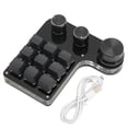 thumbnail image 1 of Mini Gaming Keypad 3 Knobs RGB Backlit Blue Switch Programmable 9 Key Keypad for Music Office Media, 1 of 5