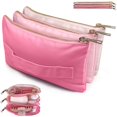 thumbnail image 1 of Bolsa de maquillaje BOBBIE BAGS Acordion Travel con 3 compartimentos, color rosa, 1 of 8