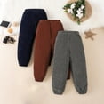 thumbnail image 3 of BFHHYA Toddler Girls' 3PC Corduroy Pants Drawstring Elastic Waist Athletic Cuffed Pants for Fall/Winter (2-7 Years), 3 of 9