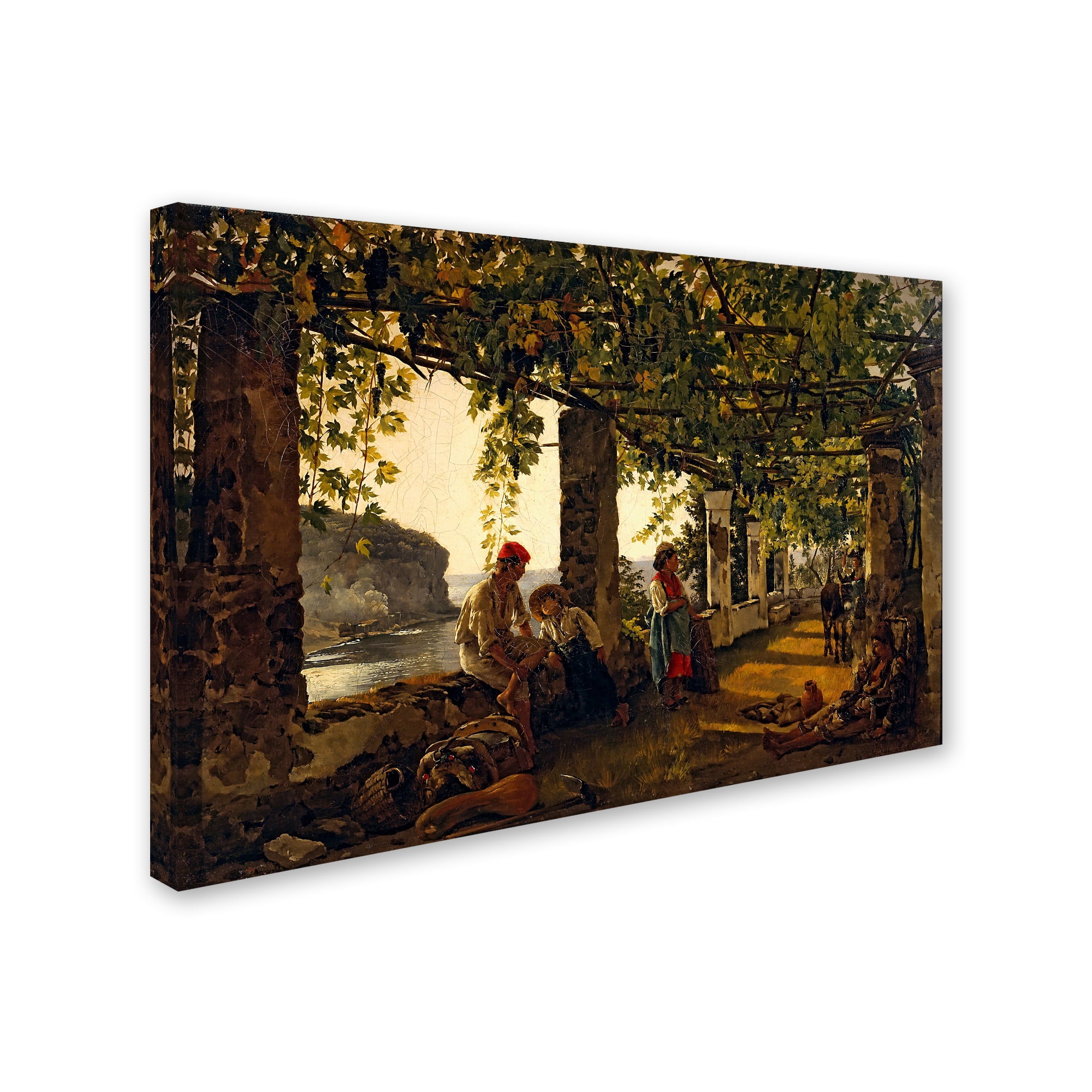 Trademark Fine Art 'A Veranda Overgrown With Grape Vines' Canvas Art by Silvester Shchedrin