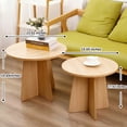 thumbnail image 5 of BEJOLO Round Coffee Table, Modern Table with Wood Grain Finish, End Table Side Tables for Living Room, 5 of 10