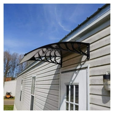 40"x40" Window Awning Exterior, Awnings for Doors，Polycarbonate Cover Entry Door Outdoor Patio Awning Canopy, Front Door Overhang Awning for Sun Shutter, UV, Rain and Snow Protection