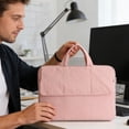 thumbnail image 4 of JOGZMZ Quilted Laptop Bag for Women, Lightweight Nylon Shoulder Bag with Padded Protection, Handheld Tote for Commute and Travel, Fits 14 Inch Notebook, 4 of 7