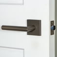 thumbnail image 2 of Viaggio Qadmod_Prv_238_Lh Quadrato Left Handed Solid Brass Privacy Door Lever Set - Brass, 2 of 7