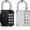 Black and Sliver, variant on 2Pack Combination Lock, 4 Digit Combination Padlock Outdoor, School Lock, Gym Locks