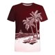 thumbnail image 4 of Camisetas de Manga Larga para Hombres Imprimir Fallow Cuello Redondo Camiseta, Moda Casual Manga Corta Mezcla de Algodón/Lino, 4 of 9
