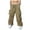 Khaki, variant on Buigttklop Mens Pants Men Solid Casual Drawstring Elastic Waist with Pocket Trousers Sport Cargo Pants