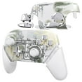 thumbnail image 3 of eXtremeRate Silver Splatter Faceplate Backplate Handles for Nintendo Switch Pro Controller, Replacement Hand Grip Housing Shell Buttons for Nintendo Switch Pro Controller - Controller NOT Included, 3 of 5
