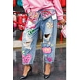 thumbnail image 2 of Casual Patchwork Print Pants Streetwear (S, Black), 2 of 5