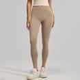 thumbnail image 2 of COMVALUE No Front Seam Leggings for Women Inseam, High Waisted Buttery Soft Yoga Pants Khaki XL, 2 of 9
