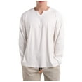 thumbnail image 1 of RXIRUCGD Pull Décontracté pour Hommes, Manches Longues, Col en V, Blanc, Taille : 2TG, 1 of 5