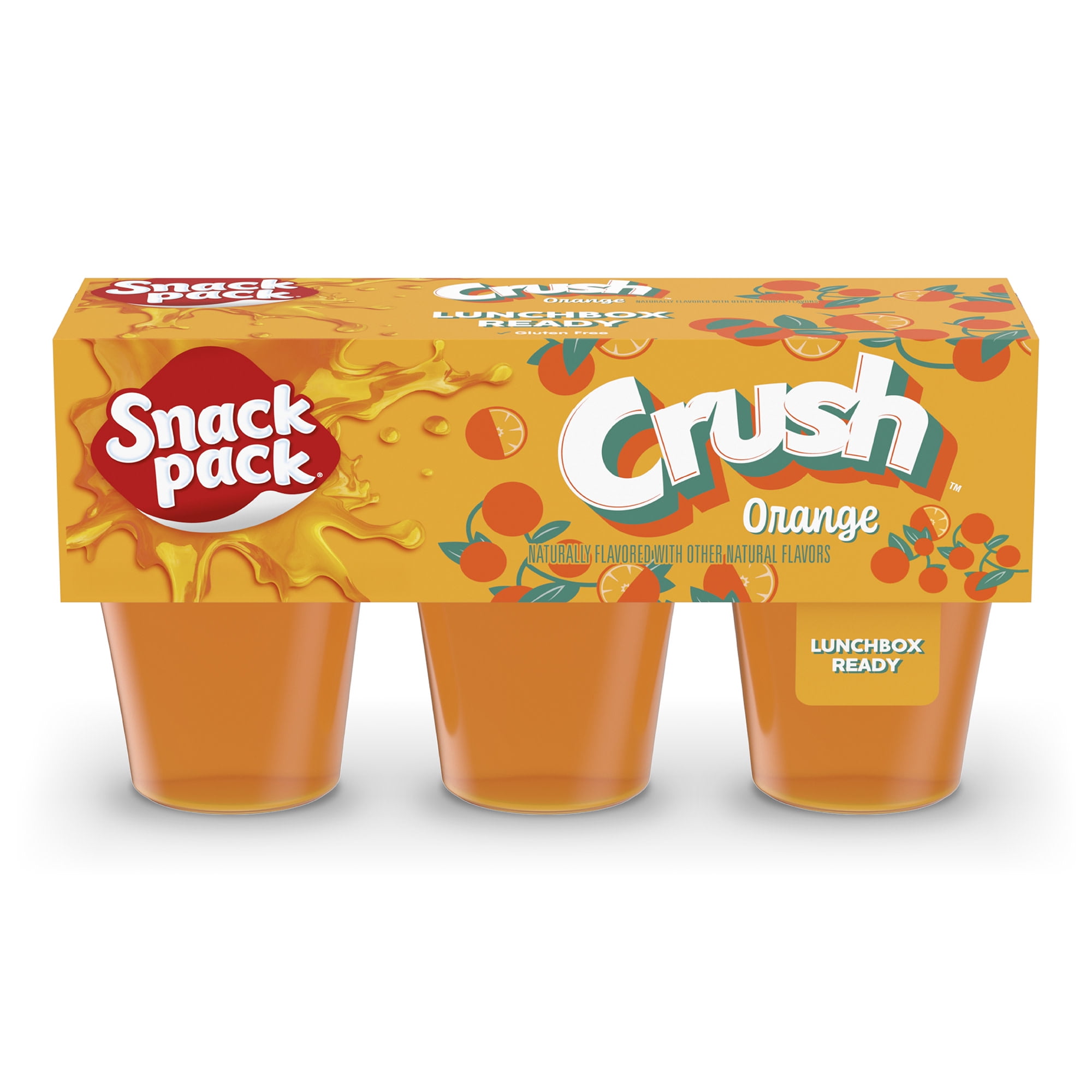 Snack Pack CRUSH Orange Juicy Gels, 6-Count for Breakroom