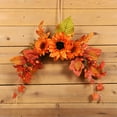 thumbnail image 4 of PRETXORVE Fall Wreath, Artificial Flower Sunflower Door Lintel Maple Leaf Thanksgiving Holiday Decorations, 4 of 6
