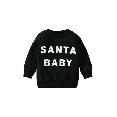 

Sunisery Kids Toddler Baby Girls Boys Autumn Tops Santa Print Long-Sleeved Loose Sweatshirt for Boys Girls