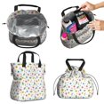 thumbnail image 2 of Pioneer Flower Floral Print Pattern Drawstring Lunch Bag Women - Drawstring Lunch Bag Insulated for Work Office - Stain-Resistant Large Lunchbags for Women with Multi-Pockets, 2 of 6