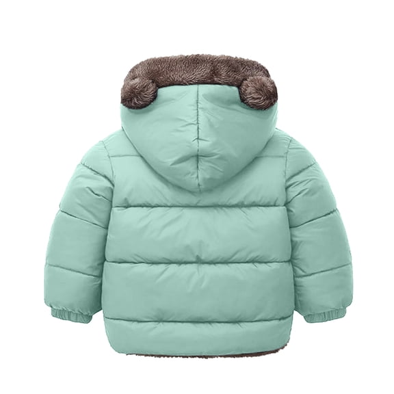 Vedolay Girl's Winter Jackets Girls Dress Coat Lapel Wool Blend Winter Kids Jackets,Green 2-3 Years