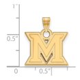 thumbnail image 2 of Real 10kt Yellow Goldy LogoArt Miami University Small Pendant; for Adults and Teens; for Women and Men, 2 of 2