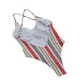 thumbnail image 4 of Women‘s Striped One-piece Swimsuit Color Blocking Sling Swimwear, 4 of 4