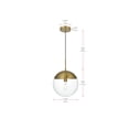 thumbnail image 3 of Living District Eclipse 12 Inch Pendant Clear Shade in Chrome, 3 of 10