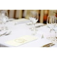thumbnail image 2 of LINEN FEEL DISPOSABLE MONOGRAMMED GUEST TOWELS | European Made | Initial "J" | 24 pc | Napkins for Wedding, Dinners, Events and More (Ivory/Gold), 2 of 3