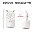 thumbnail image 2 of Small Cooling Misting Fan - Rechargeable Personal Fan With Large Water Tank And 3 Speeds, 2 of 5