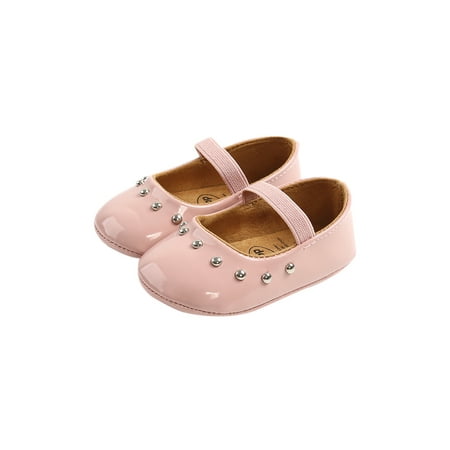 

hirigin Baby Girls Solid Color Shoes Casual Anti-Slip Soft Sole Party Shoes