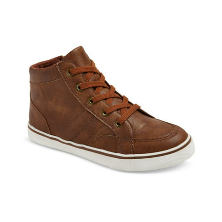 Cat & Jack Boys Florian Mid Top Leather Sneaker (Best Place For Mens Shoes)