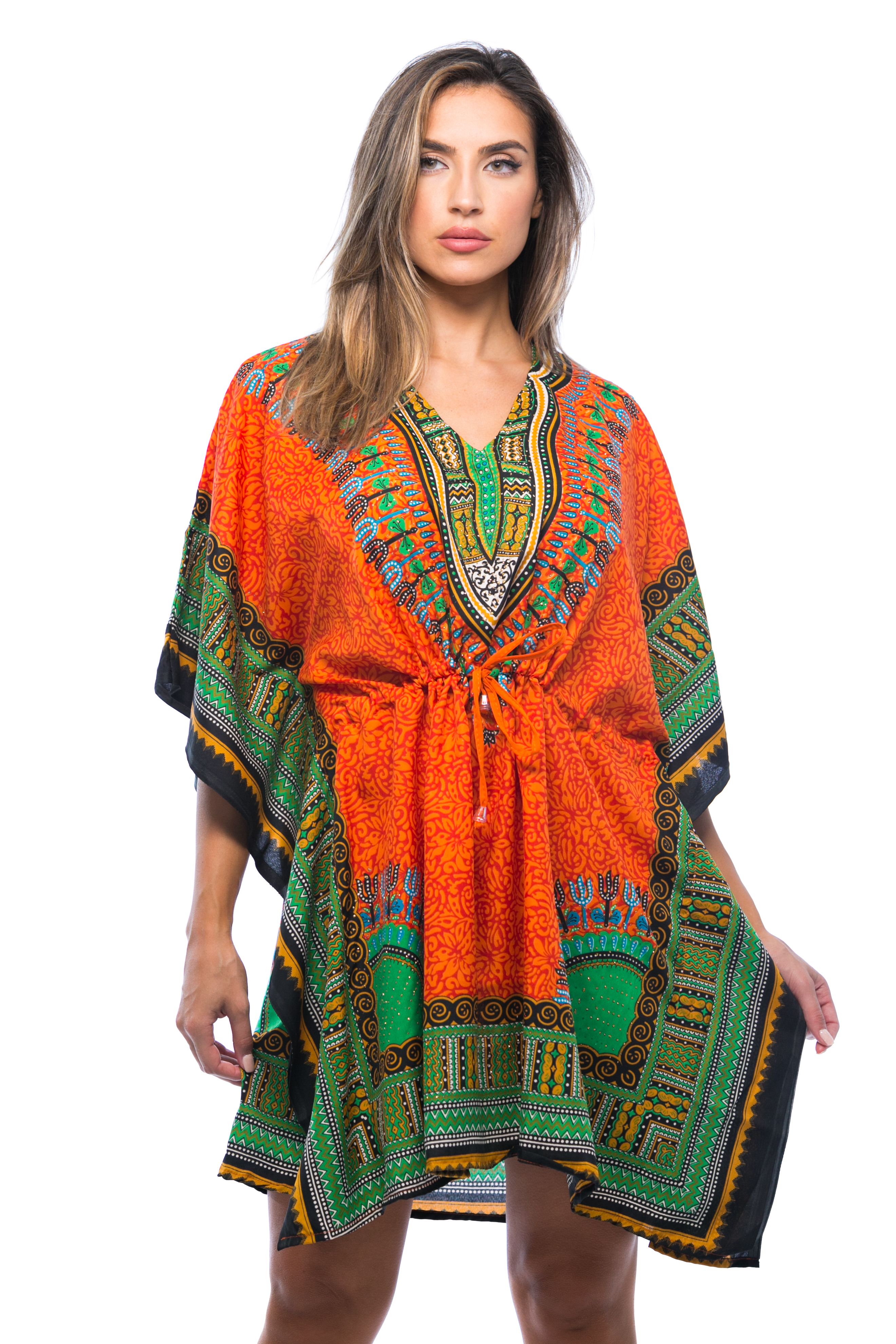 Riviera Sun - 21753-PRP-L-XL Riviera Sun Short Dashiki Caftan / Caftans ...