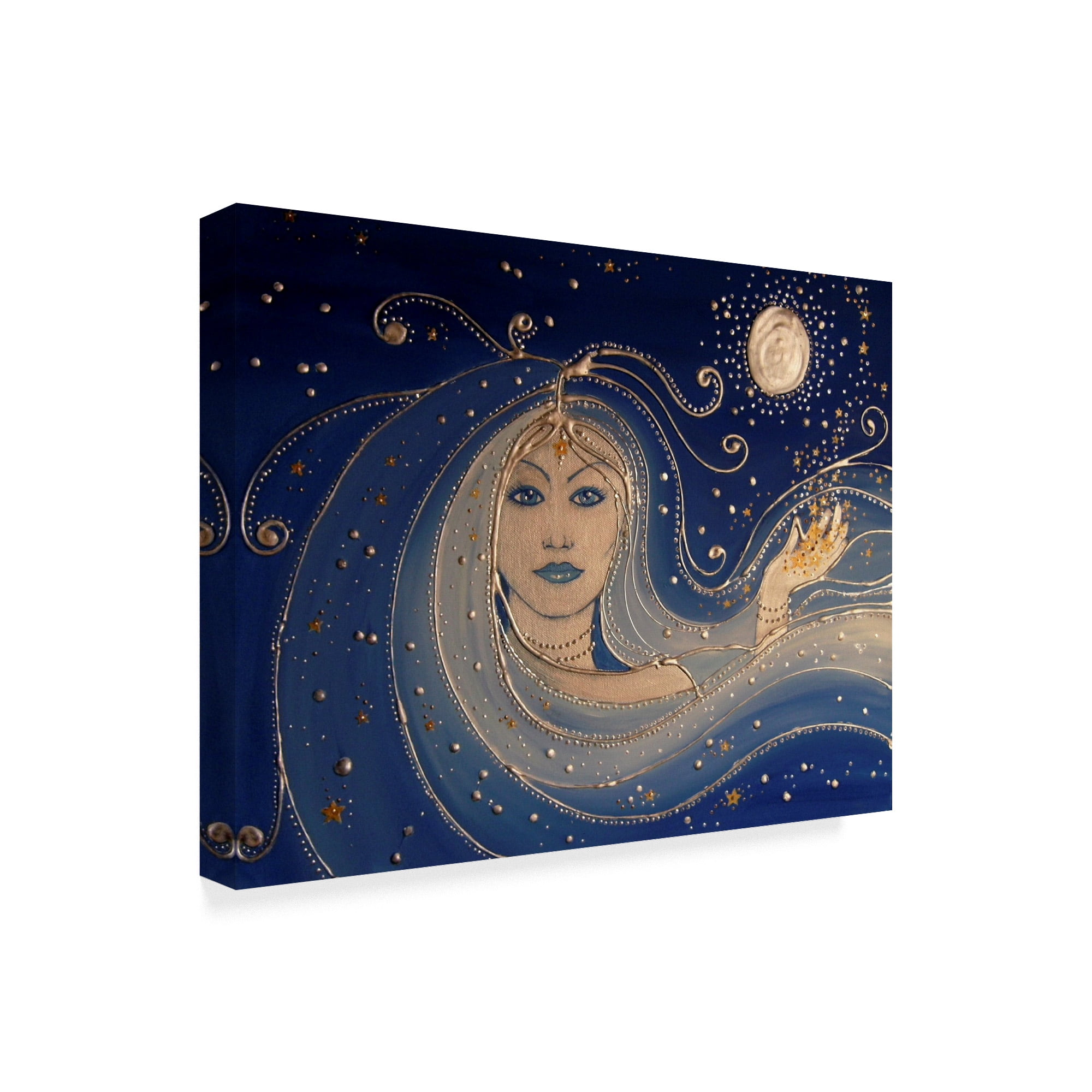 Trademark Fine Art 'Goddess Of Night' Canvas Art by Angie Livingstone
