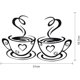thumbnail image 2 of Juego de 2 calcomanías con diseño de taza de café doble, calcomanías de pared, decoración artística para el hogar, tamaño 12 '' × 7 JM, 2 of 5