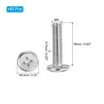 thumbnail image 2 of Uxcell Round Head Phillips Screws, 60 Pack M4-0.7 x 16mm 304 Stainless Steel 18-8 Full Thread, 2 of 7