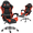 Red, variant on DELMANGO Gaming Chair Ergonomic Office Chair with Massage Lumbar Support, Adjustable Headrest & Footrest, 90-135° Recline & 360° Swivel, Grey