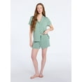 thumbnail image 2 of Joyspun Women’s Sleep Ribbed Modal Notch Top and Shorts Set, 2-Piece, Size XS-XL, 2X-3X, 2 of 5