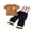 Khaki, variant on BemeyourBBs Toddler Baby Boy Girl Firefighter Outfit Summer Clothes Kids Firefighter Costume Short Sleeve T-shirt Suspender Pants Overalls Halloween Birthday Outfits