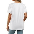 thumbnail image 5 of Tops For Women Trendy Summer Womens Tank Tops Athletic Loose FitWhite Tshirts Shirts For Women 100% CottonWomens Blouses Short Sleeve WorkT Shirts For Women Plus Size 5X, 5 of 5