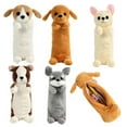 thumbnail image 6 of Adorable Plush Dog Pencil Case – Cute & Practical Storage for Stationery, Supplies, Cosmetics and Essentials. White Dog , 1 count, Bonus Key Gift, 6 of 7