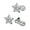 Star, variant on 2Pcs 14G Cross Dermal Anchor Tops and Base Stainless Steel Cubic Zirconia Internally Threaded Microdermals Body Piercings Studs Dermal Piercings Surface Skin Piercing Body Jewelry for Women Men